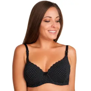 Bawełniany biustonosz usztywniany w groszki Ada 1683